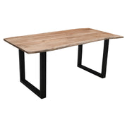 GHomeUK Acacia Wood Natural Finish Live Edge Dining Table